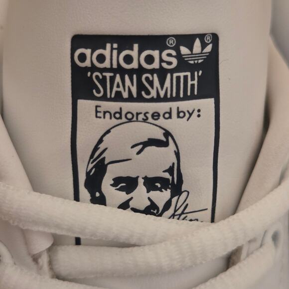 Adidas Stan Smith Originals Core White Sneakers Athletic Shoes Mens Size US 9 - Picture 6 of 9